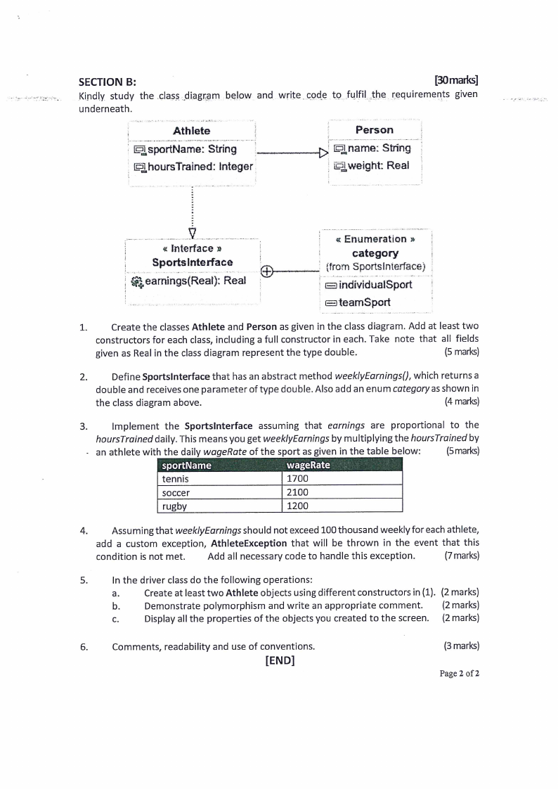 OOP521S - OBJECT ORIENTED PROGRAMMING -2ND OPP - JAN 2020 :: NUST past ...